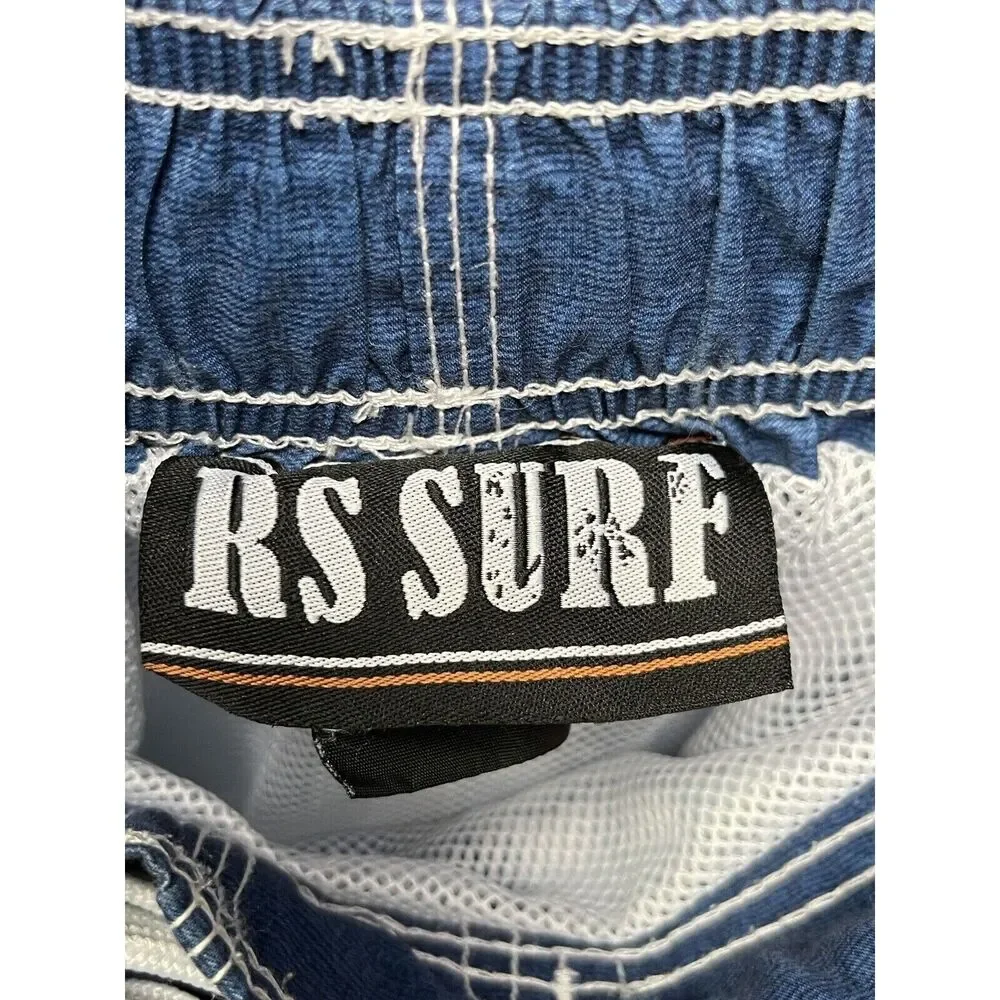 RS Surf Co. Board Shorts Mens Small Swim Wear Trunks Palm Trees‎